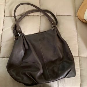 Le Tanneur Brown Leather Hobo Bag